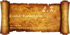 Ludik Karmelina névjegykártya